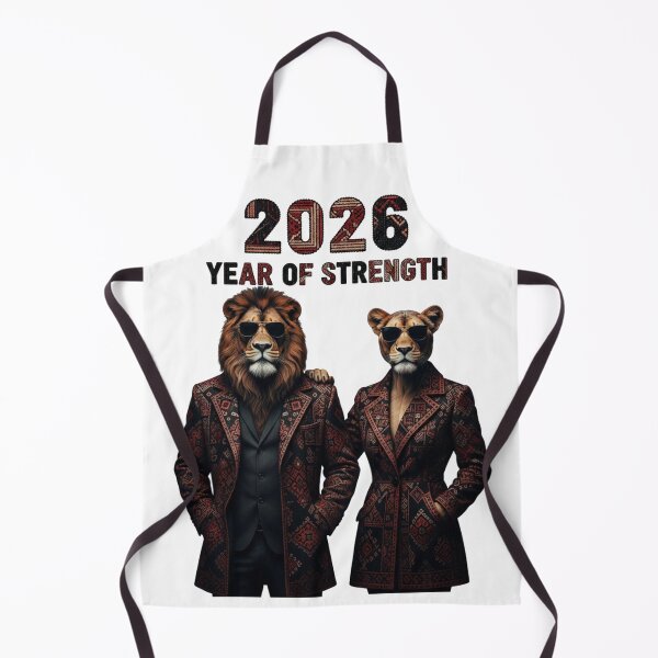 Artikelvorschau, Das königliche Duo: 2026 – Jahr der Stärke – Marokkanischer Teppichanzug mit Löwe und Löwin entworfen und verkauft von designwiss.