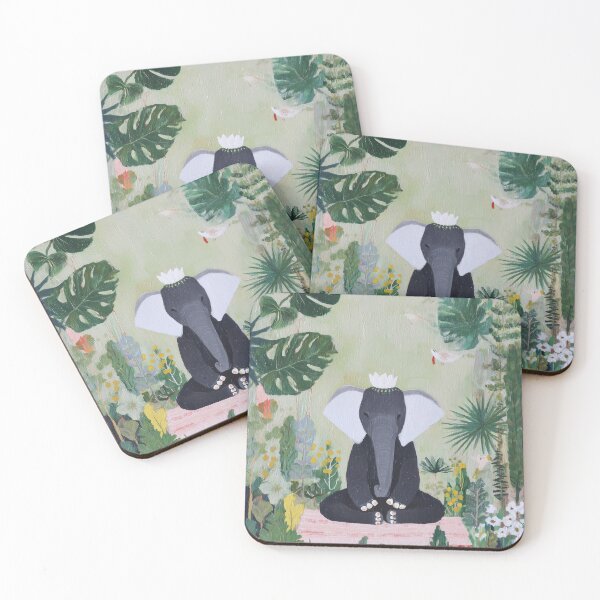 Item preview, Elephant yoga Meditating in Jungle designed and sold by lautir.
