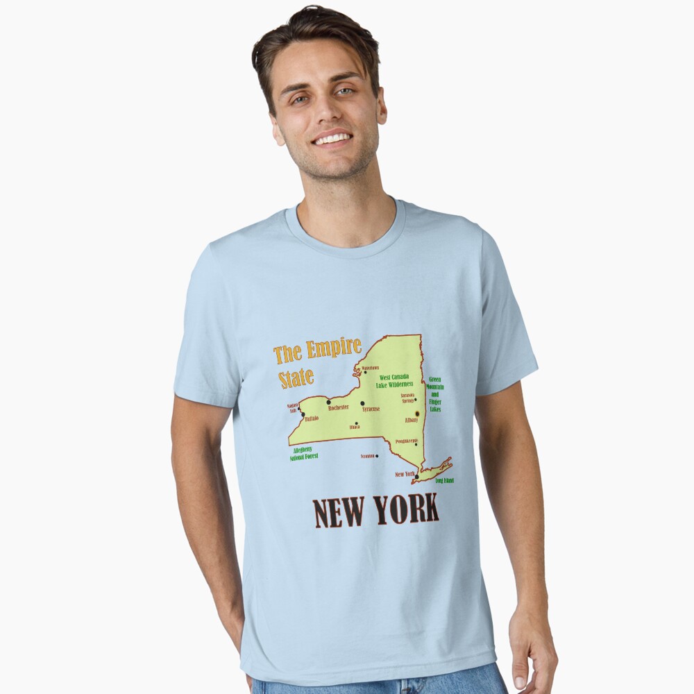 New York State Map Poster