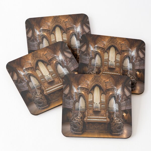 Item preview, Intricate Wood Carved Pipe Organ - Fantasy Forest Chapel Music designed and sold by pinkal.