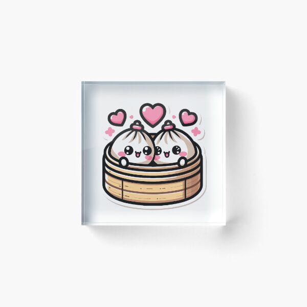 Item preview, Cute Kawaii Dumpling Couple Valentine Love Heart designed and sold by oynipshop.