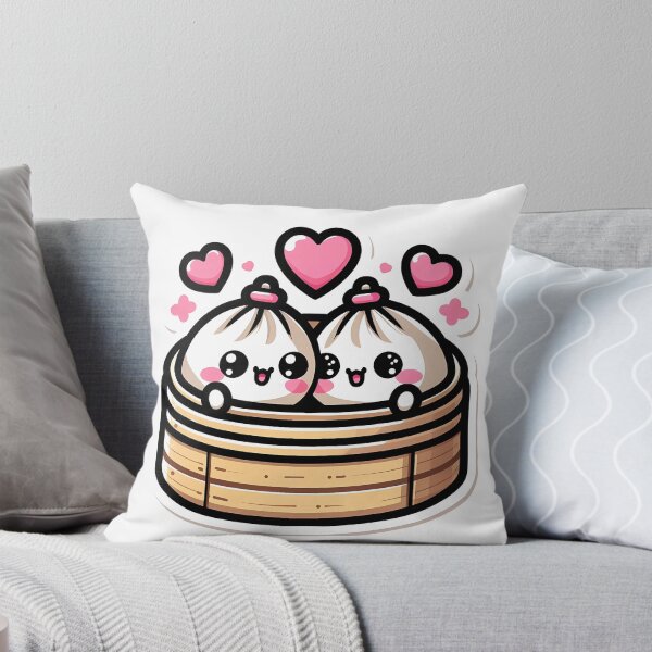 Item preview, Cute Kawaii Dumpling Couple Valentine Love Heart designed and sold by oynipshop.