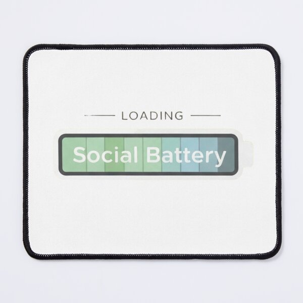 Item preview, Social Battery Loading – Minimalist Relatable Meme Design designed and sold by LegacyWave.