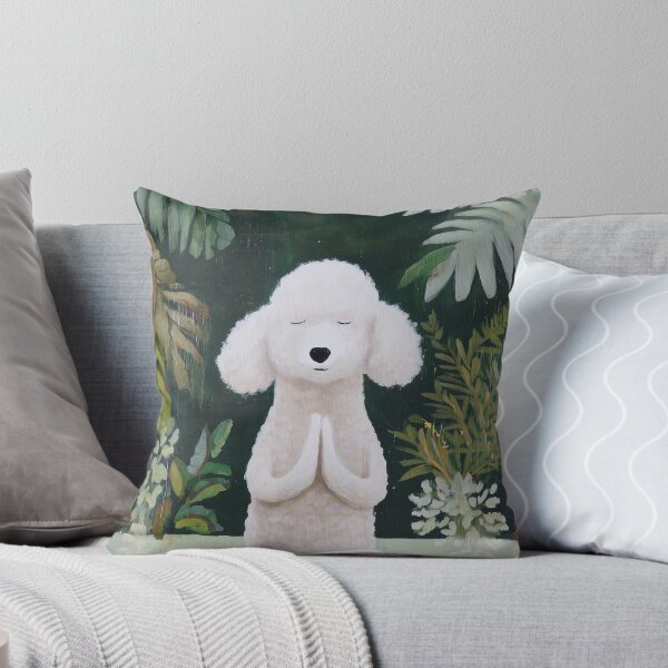 Item preview, Yoga Meditating Poodle in Lush Jungle designed and sold by lautir.