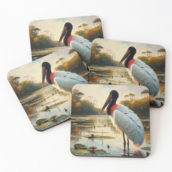 Item preview, Pantanal Majesty Tuiuiu Stork Oil Painting designed and sold by apeles68.