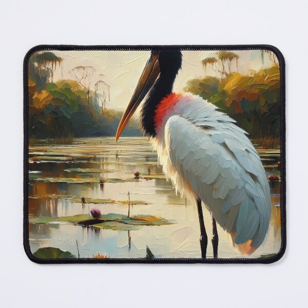 Item preview, Pantanal Majesty Tuiuiu Stork Oil Painting designed and sold by apeles68.