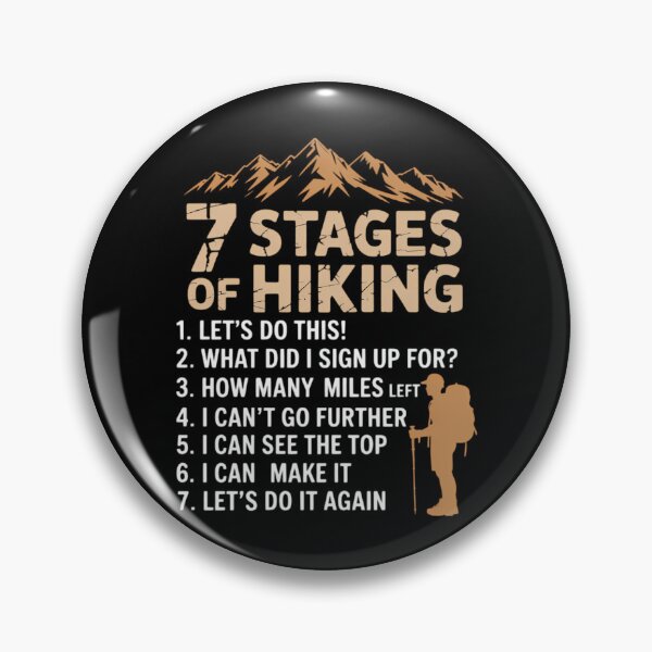 Item preview, 7 Stages of Hiking Funny Outdoor Hiker designed and sold by DentistLegal.