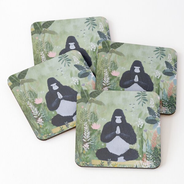 Item preview, Yoga Meditating Gorilla in the Jungle designed and sold by lautir.