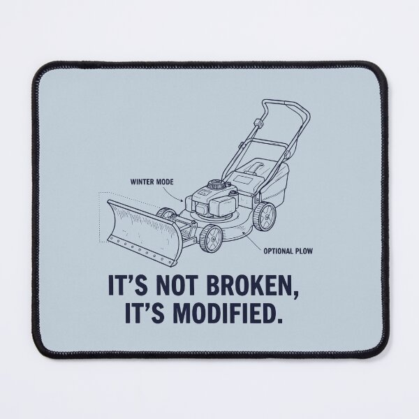 Item preview, Winter Mode Lawn Mower Optional Plow Funny Modification Design designed and sold by SplashTastic.