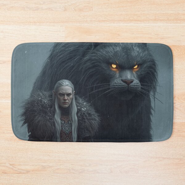 Item preview, Grýla and Yule Cat | Dark Icelandic Folklore Digital Painting designed and sold by AIfolklore.