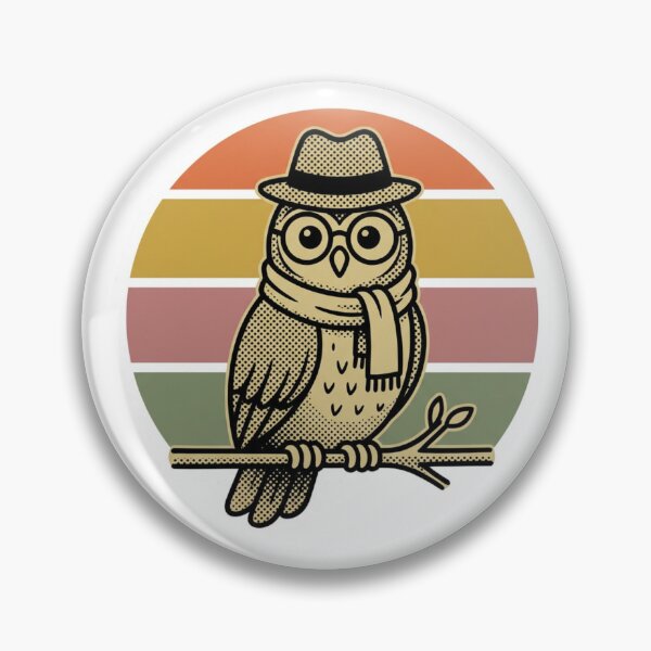 Item preview, Retro Night Owl – Vintage 70s Style Owl Sticker designed and sold by MTeesGA.