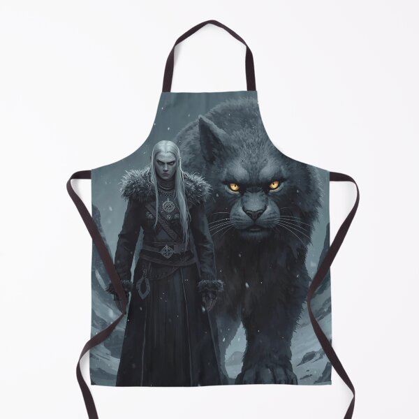 Item preview, Grýla and Yule Cat | Dark Icelandic Folklore Digital Painting designed and sold by AIfolklore.