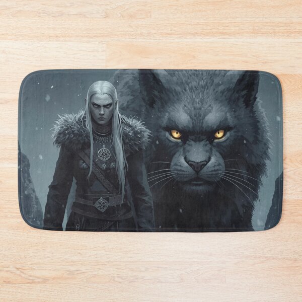 Item preview, Grýla and Yule Cat | Dark Icelandic Folklore Digital Painting designed and sold by AIfolklore.