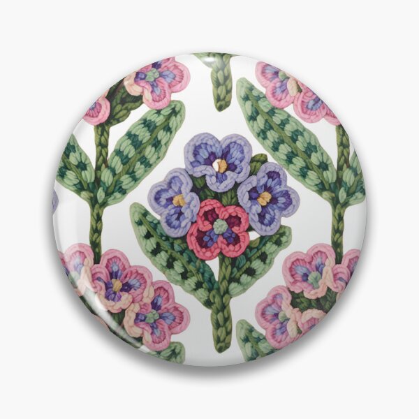 Item preview, Pulmonaria Cottagecore Rug Hooking Floral Pattern designed and sold by JessArty ⭐⭐⭐⭐⭐.