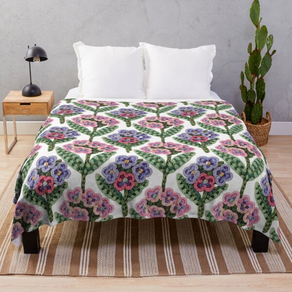 Item preview, Pulmonaria Cottagecore Rug Hooking Floral Pattern designed and sold by JessArty ⭐⭐⭐⭐⭐.