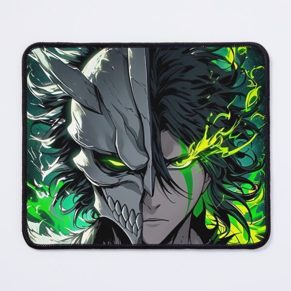 Item preview, Emerald Reaper – Half-Mask Dark Warrior Anime Art designed and sold by Dyan4.