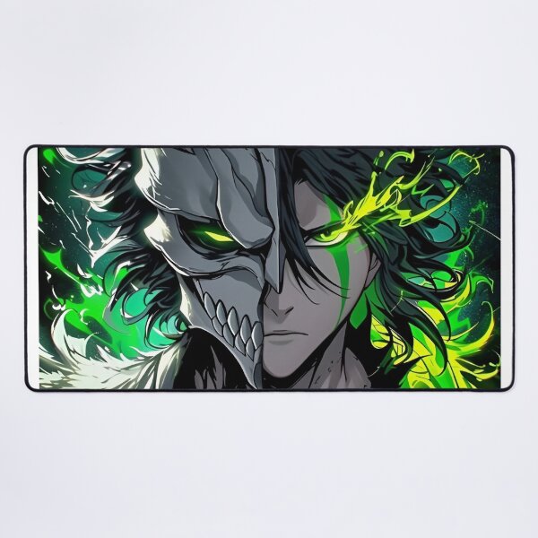 Item preview, Emerald Reaper – Half-Mask Dark Warrior Anime Art designed and sold by Dyan4.