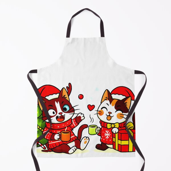 Item preview, Christmas Cats with Gifts and Cocoa – Festive Pet Illustration designed and sold by meesub.