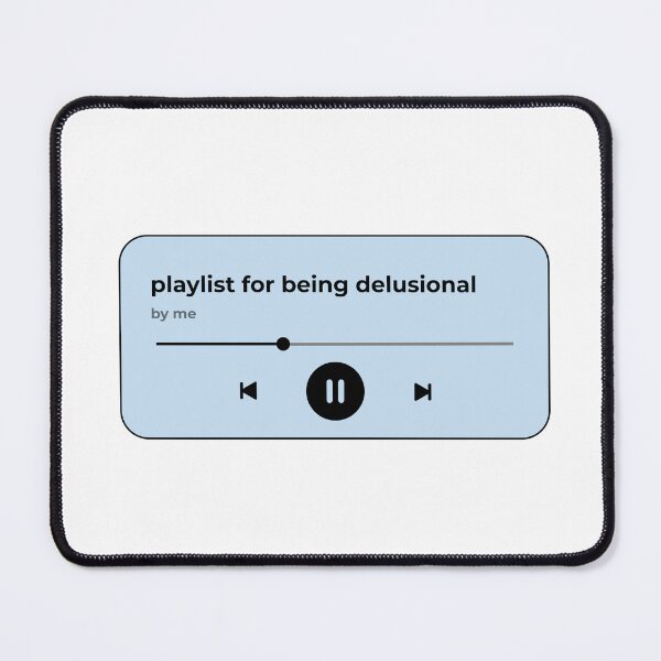 Item preview, playlist for being delusional (music player) (pastel light blue version) designed and sold by Hi-kari.