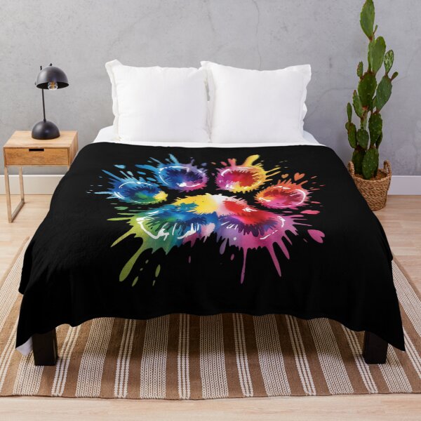 Item preview, Womens Colorful Dog Paw Heart Print designed and sold by RoyTill0Art.