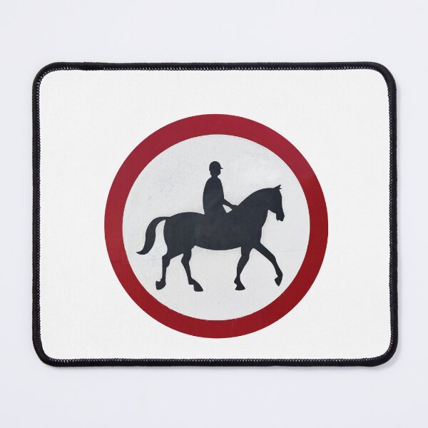Item preview, Horse Rider Traffic Sign - Equestrian Warning Circle Symbol designed and sold by pinkal.