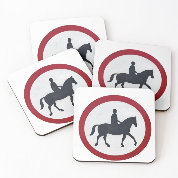 Item preview, Horse Rider Traffic Sign - Equestrian Warning Circle Symbol designed and sold by pinkal.