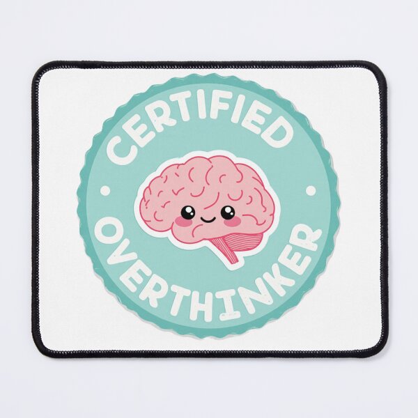 Item preview, Certified Overthinker Badge – Funny Brain Sticker designed and sold by LegacyWave.
