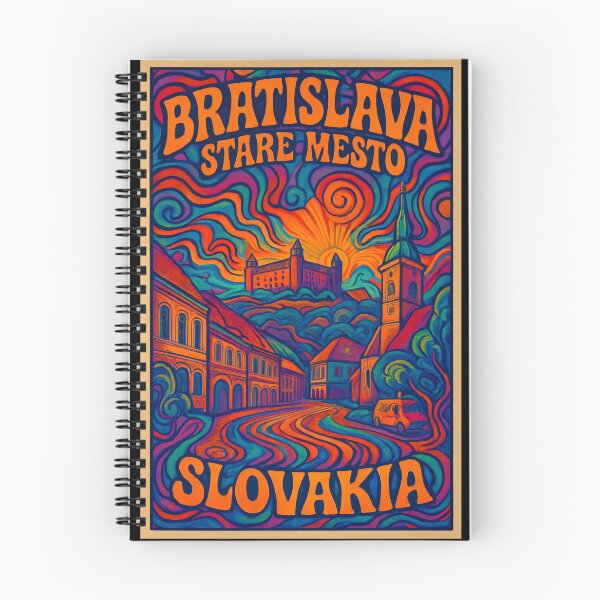 Item preview, Bratislava - Staré Mesto Psychedelic Travel Poster - 70s Retro Art designed and sold by Cosmopolis.