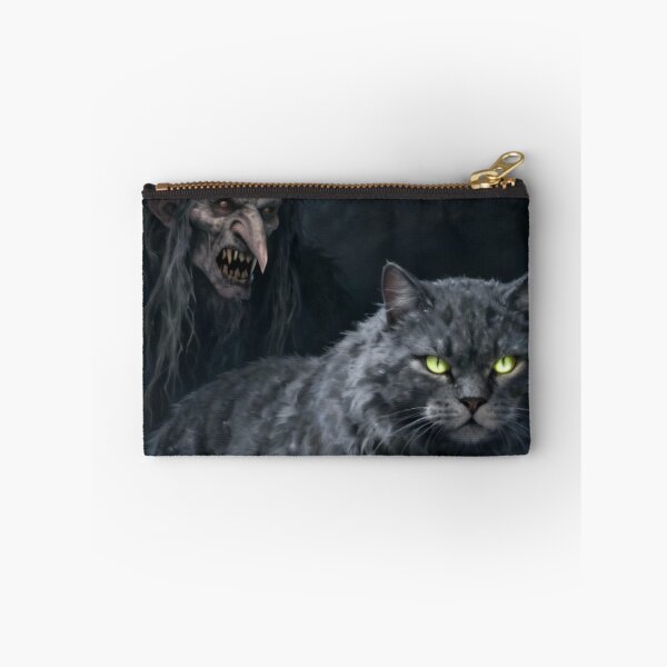 Item preview, Grýla and Yule Cat | Dark Icelandic Folklore Digital Painting designed and sold by AIfolklore.