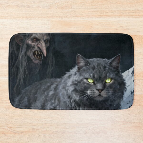 Item preview, Grýla and Yule Cat | Dark Icelandic Folklore Digital Painting designed and sold by AIfolklore.