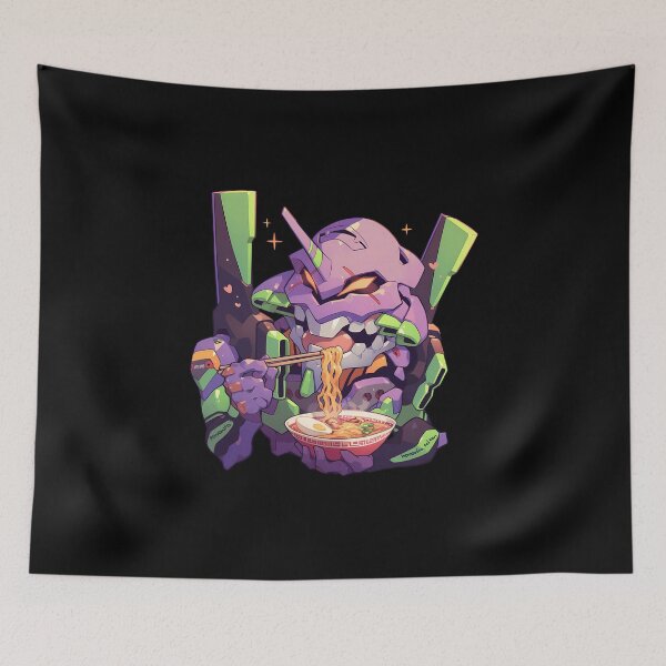 Item preview, Evangelion Unit 01 Neon Genesis Evangelion Anime Kawaii Ramen Mecha Cute Glow designed and sold by Raslbazola.