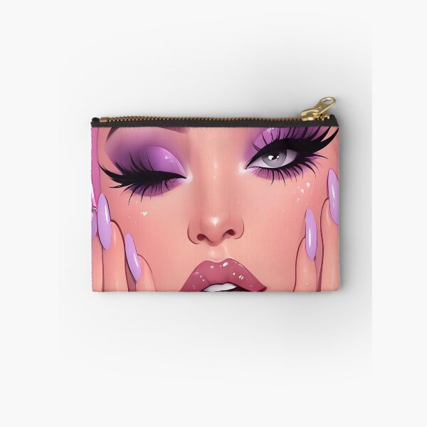 Item preview, Hyper Glam Makeup Art: Lavender Eyeshadow, Pink Hair & Glossy Lips designed and sold by Vicksin ⭐⭐⭐⭐⭐.
