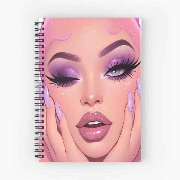 Item preview, Hyper Glam Makeup Art: Lavender Eyeshadow, Pink Hair & Glossy Lips designed and sold by Vicksin ⭐⭐⭐⭐⭐.