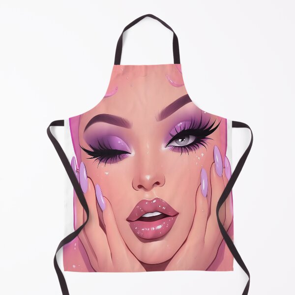 Item preview, Hyper Glam Makeup Art: Lavender Eyeshadow, Pink Hair & Glossy Lips designed and sold by Vicksin ⭐⭐⭐⭐⭐.