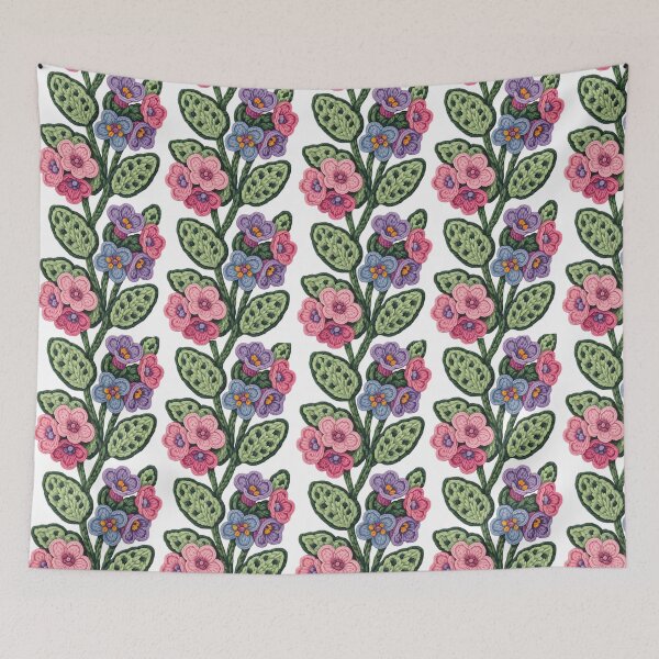 Item preview, Pulmonaria - Rug Hooking Floral designed and sold by JessArty ⭐⭐⭐⭐⭐.