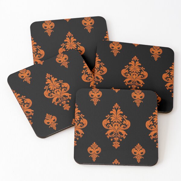 Item preview, An elegant, floral pattern in orange and black. designed and sold by Mianku | Für das Leben.