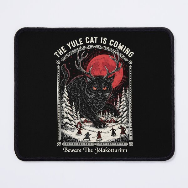 Item preview, Yule Cat Pagan Christmas Tarot Design Mystic Yule Decorations designed and sold by DesignsByAnett.