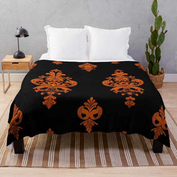 Item preview, An elegant, floral pattern in orange and black. designed and sold by Mianku | Für das Leben.