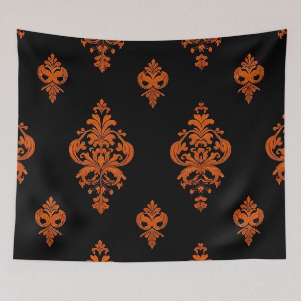 Item preview, An elegant, floral pattern in orange and black. designed and sold by Mianku | Für das Leben.