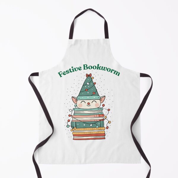 Artikelvorschau, Festive Bookworm – Bücherwurm Illustration für Leser & Lehrer entworfen und verkauft von LWDesignLab.