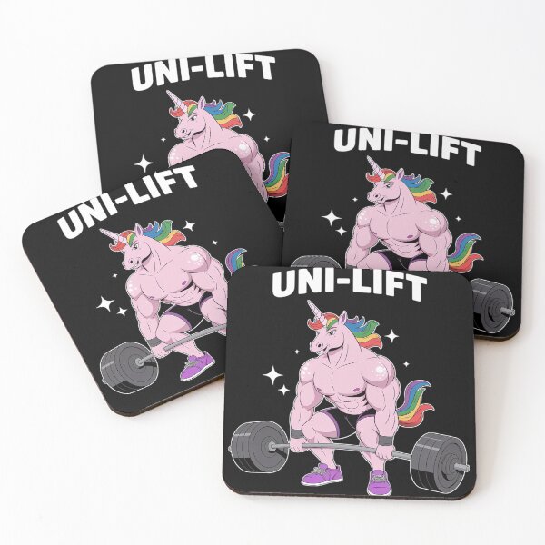 Item preview, Workout Unicorn Deadlift Gym Fitness Weightlifting Women Men designed and sold by RoyTill0Art.