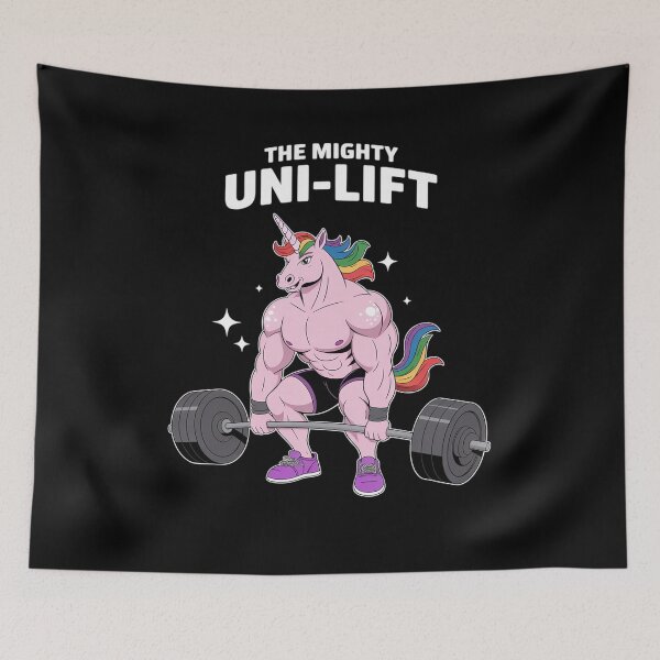 Item preview, Workout Unicorn Deadlift Gym Fitness Weightlifting Women Men designed and sold by RoyTill0Art.