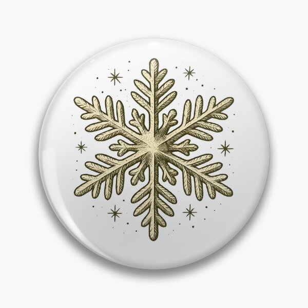 Item preview, Gold Engraved Snowflake – Elegant Winter Holiday Christmas  • Vintage Hand-Drawn Snowflake Art designed and sold by swanwon Store.