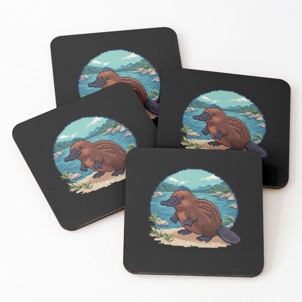Item preview, Pixel platypus at the lake designed and sold by str33ty.ltd.