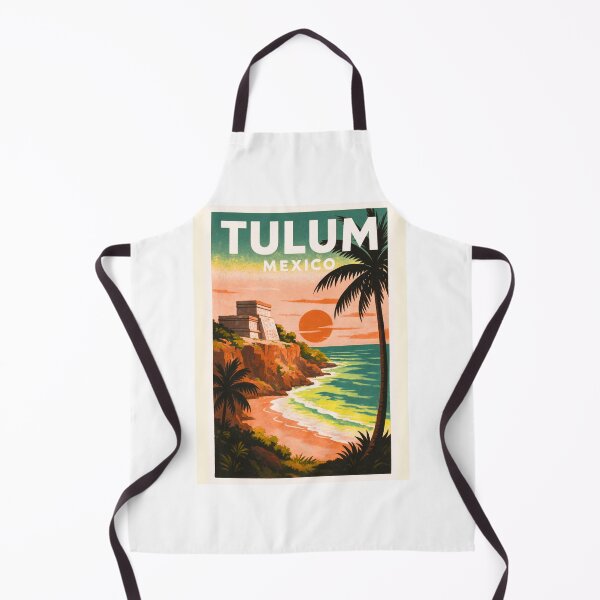 Item preview, Tulum – Vintage Travel Poster of Mexico | Retro Beach & Maya Ruins designed and sold by DRAWZENART.