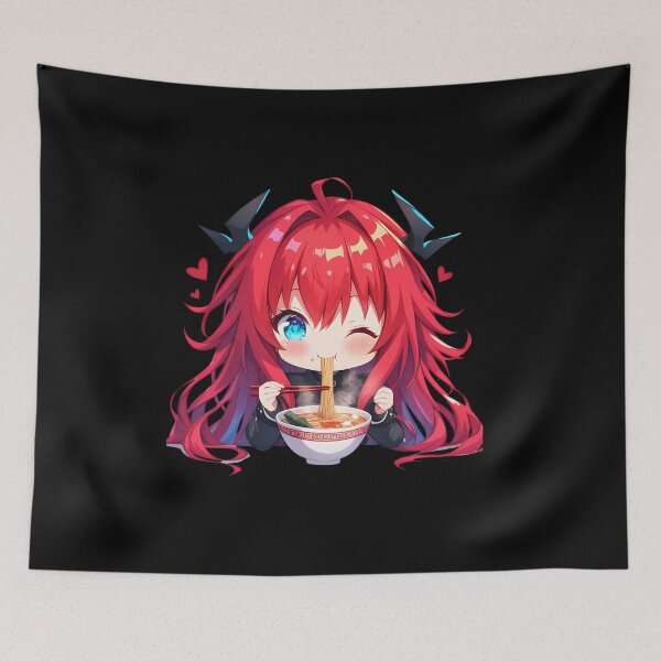 Item preview, Rias Gremory High School Dxd Anime Girl Kawaii Ramen Red Chibi Bowl designed and sold by Raslbazola.