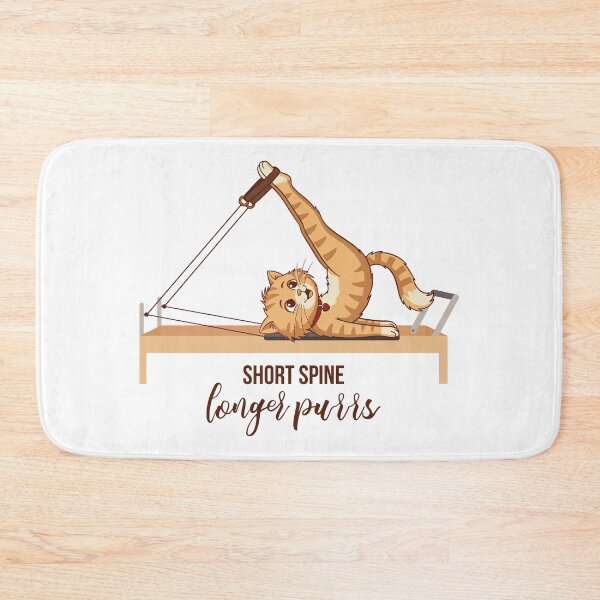 Item preview, Cute Pilates Cat – “Short spine, longer purrs” designed and sold by sashica.