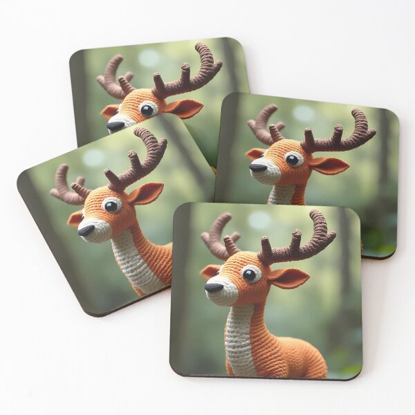 Item preview, Crocheted deer in the forest – Cute designed and sold by Mianku | Für das Leben.