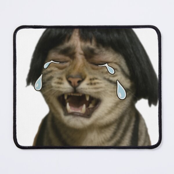 Item preview, Crying Wig Cat Meme designed and sold by Nope Cats.