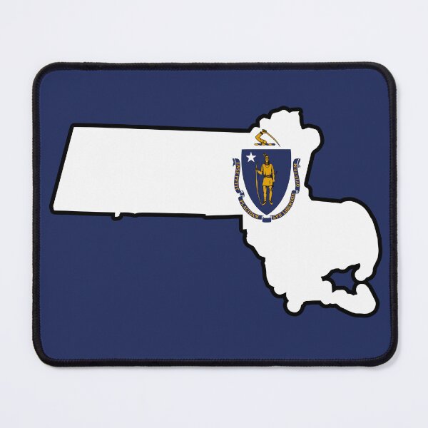 Item preview, State Flag Map of MASSACHUSETTS designed and sold by HFYD.